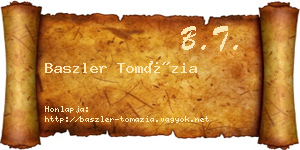 Baszler Tomázia névjegykártya